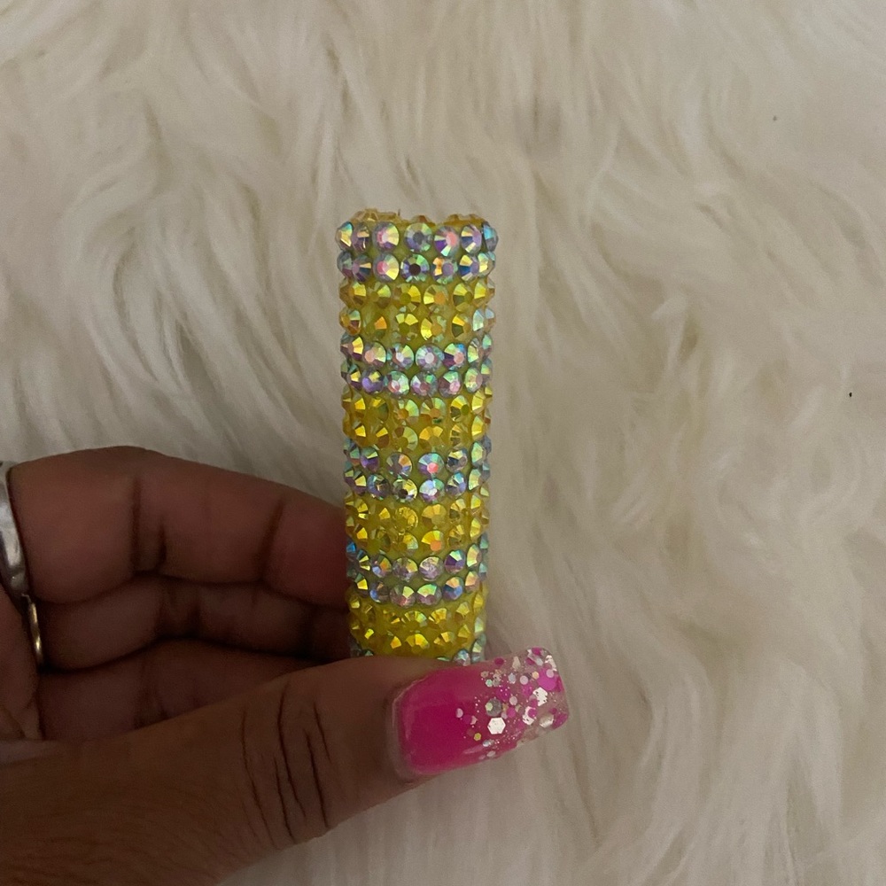 Customize bling EOS lip balm stick.